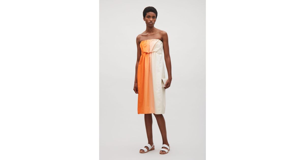 cos orange dress