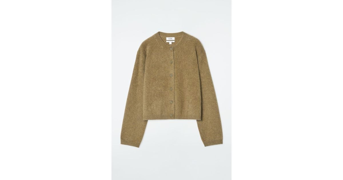 COS Pure Brushed-cashmere Cardigan in Natural | Lyst COS Pure Brushed-cashmere Cardigan in Natural | Lyst