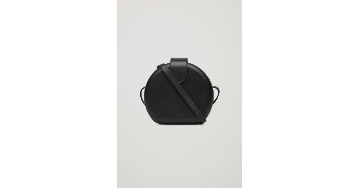 cos structured leather shoulder bag