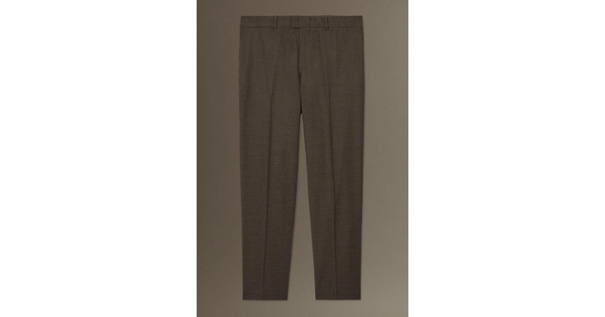 COS Woolflannel Pants Straight in Brown for Men Lyst