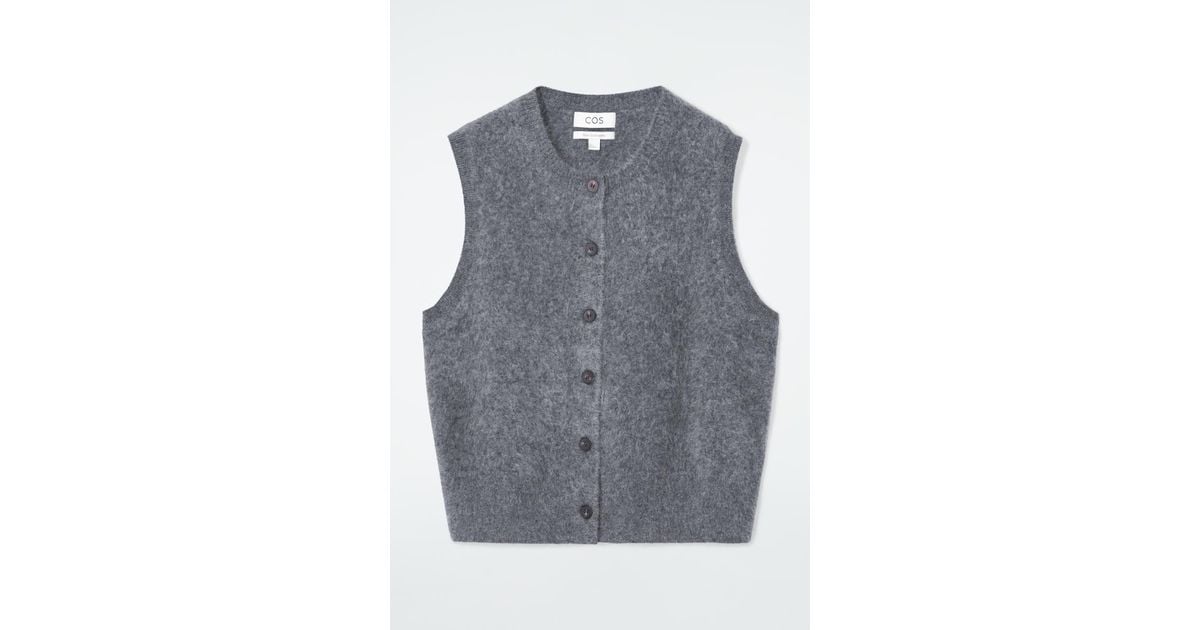 Weste Cos Kaschmir Strickjacke COS Cardigan Aus Gebürstetem