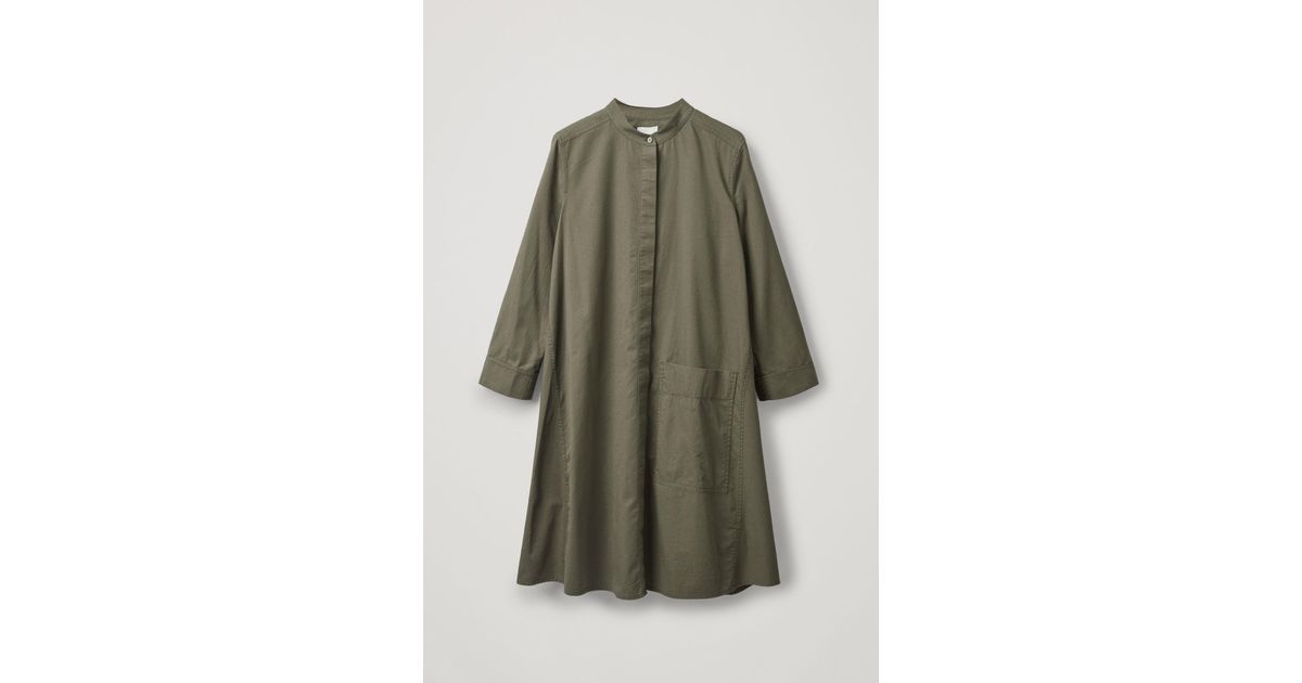 cos shirt dress with large pocket