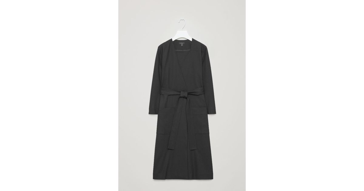 cos black wrap dress