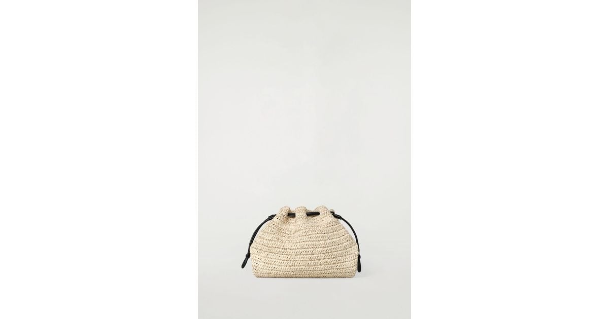 【COS】◆CAVATELLI MINI CLUTCH - OFF WHITE◆1260719001◆ CAVATELLI MINI CLUTCH BAG - FAUX FUR - OFF-WHITE | COS