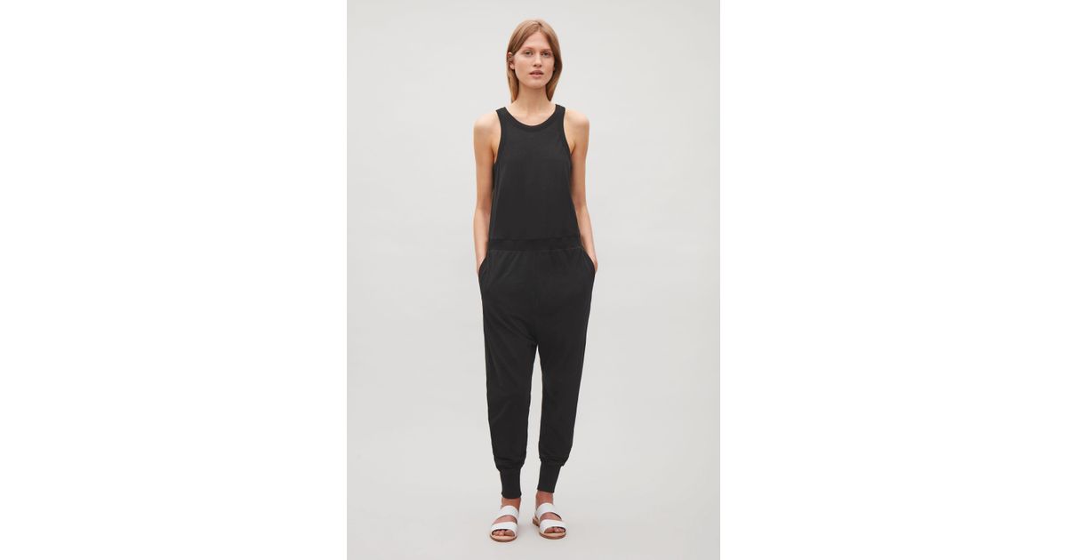 sleeveless jersey jumpsuit