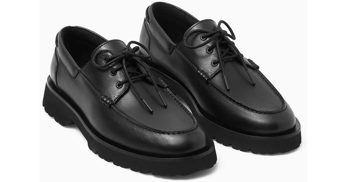 COS Chunky Boat Shoes in Black for Men | Lyst UK