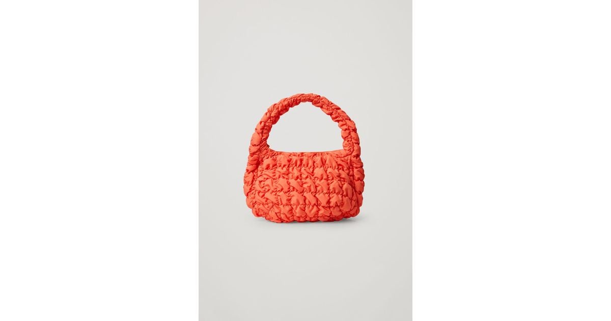 【COS】 Quilted Micro Bag Orange COS Quilted Mini Bag in ORANGE | endource
