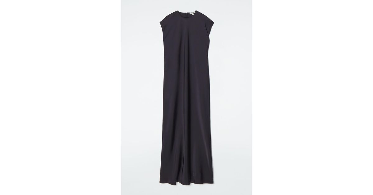 cos tie detail satin midi dress CRINKLED-SATIN MIDI DRESS - LIGHT PINK