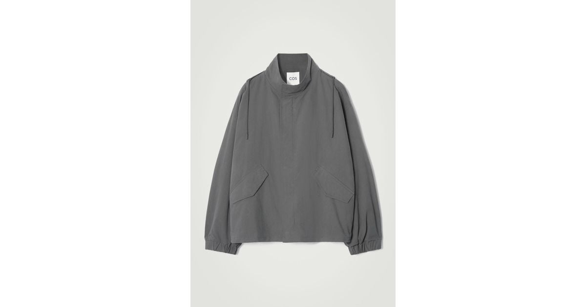 COS Hooded Bomber Jacket in Gray for Men | Lyst
