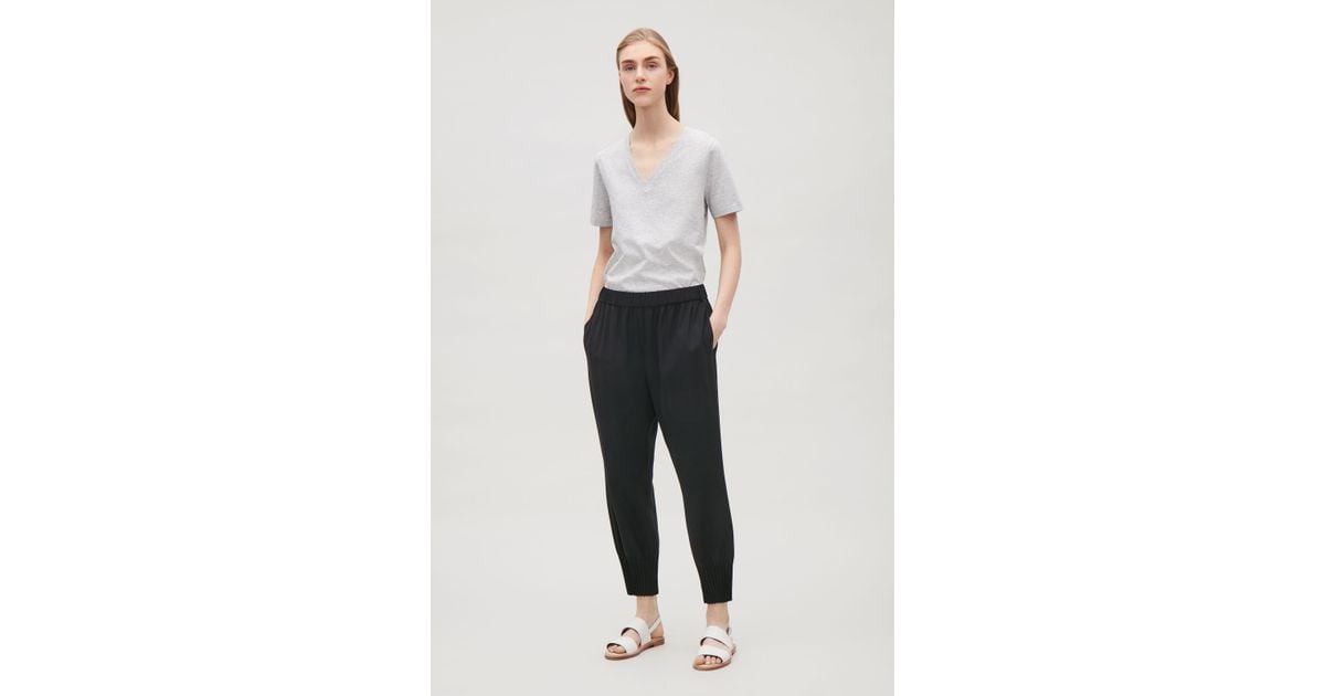COS Synthetic Trousers With Pleated 