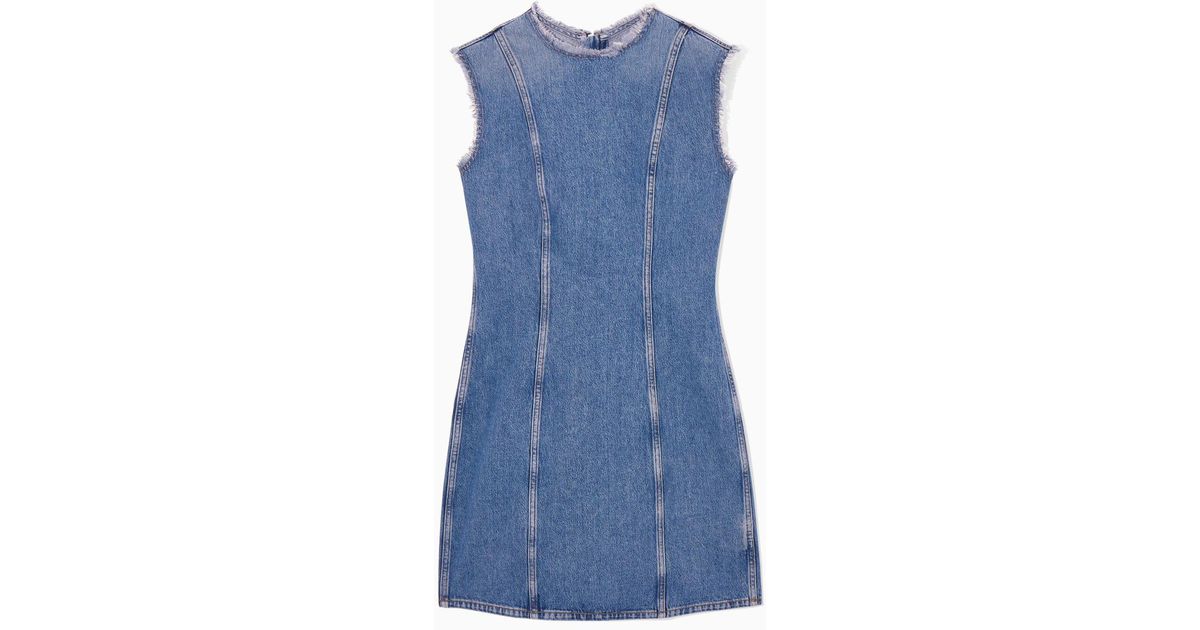 cos paneled denim shift dress COS Paneled Denim Shift Dress