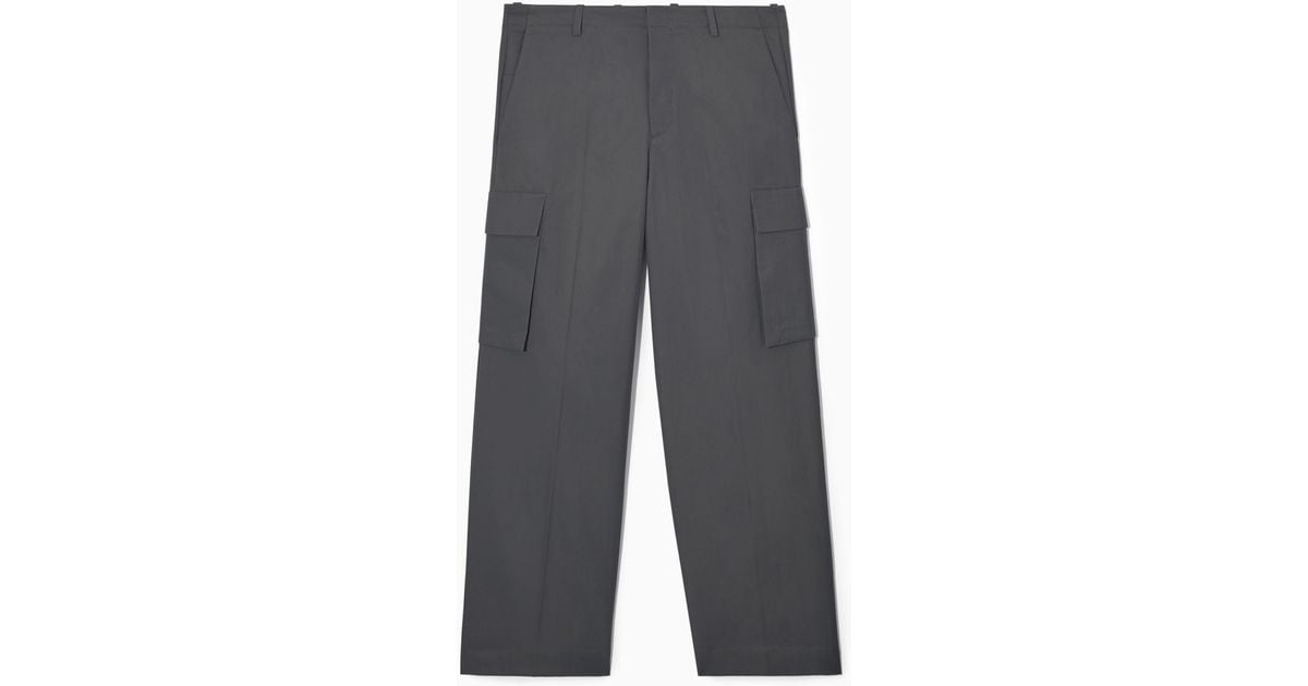 COS Wide-leg Cargo Trousers in Gray for Men | Lyst