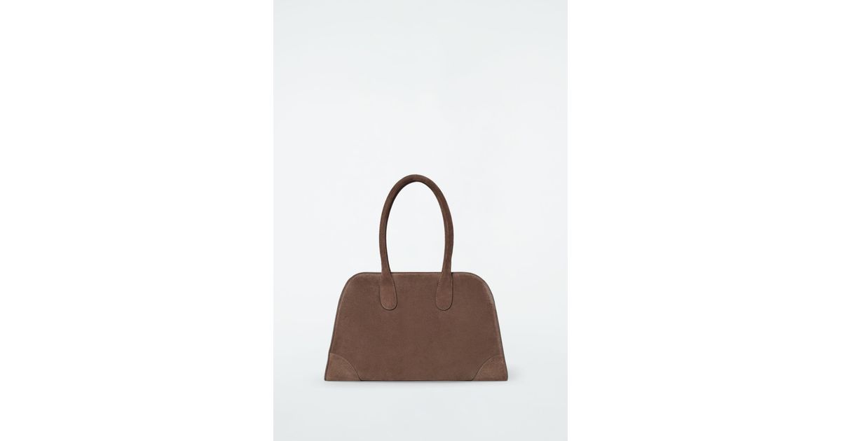 COS Small Studio Bowling Bag - Leather in Brown | Lyst