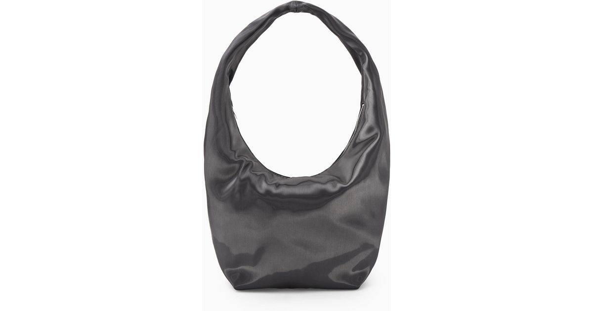【COS】 High Shine Crossbody Bag Navy COS High-Shine Shoulder Bag | endource