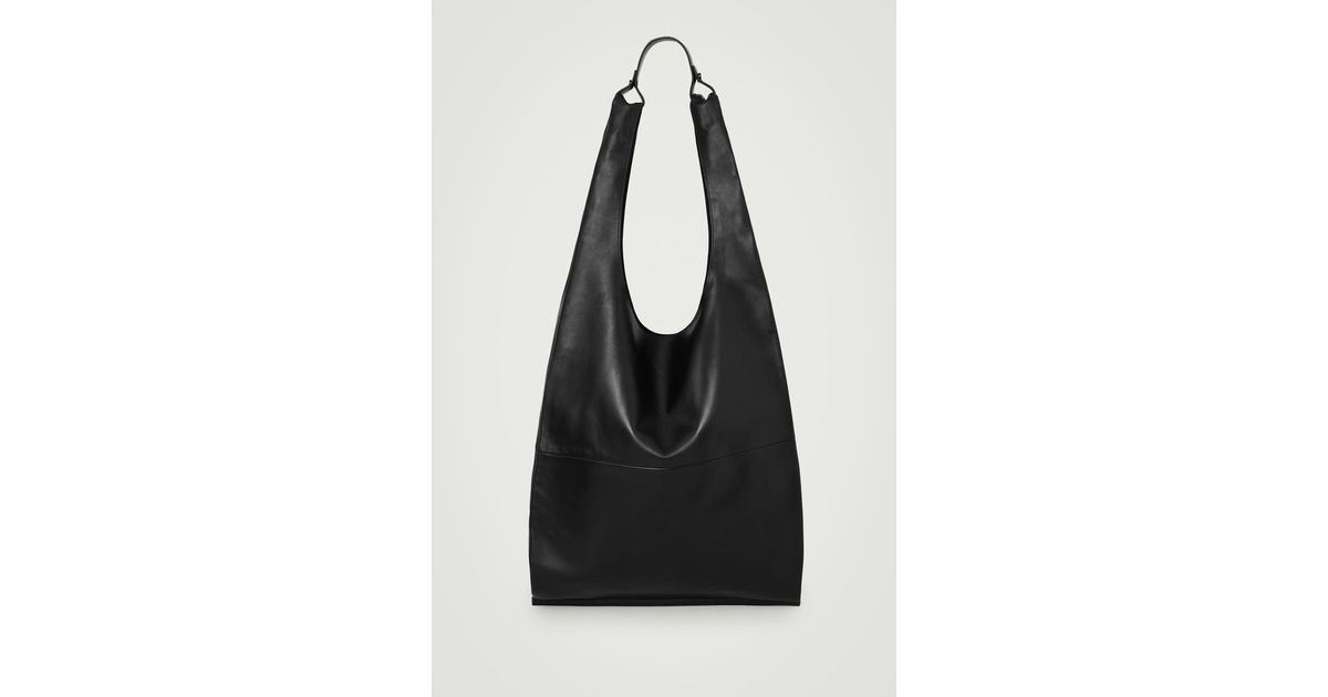 COS Slouchy Tote - Leather in Black for Men | Lyst