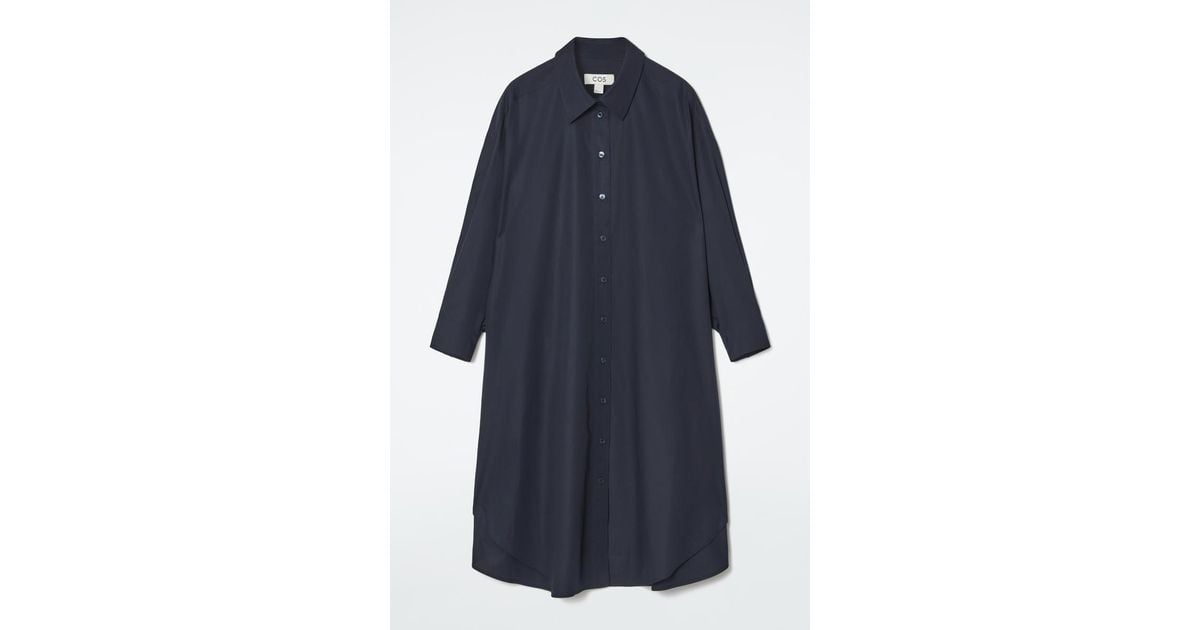 COS Oversized Draped Shirt Dress in Blue | Lyst COS Oversized Draped Shirt Dress in Blue | Lyst