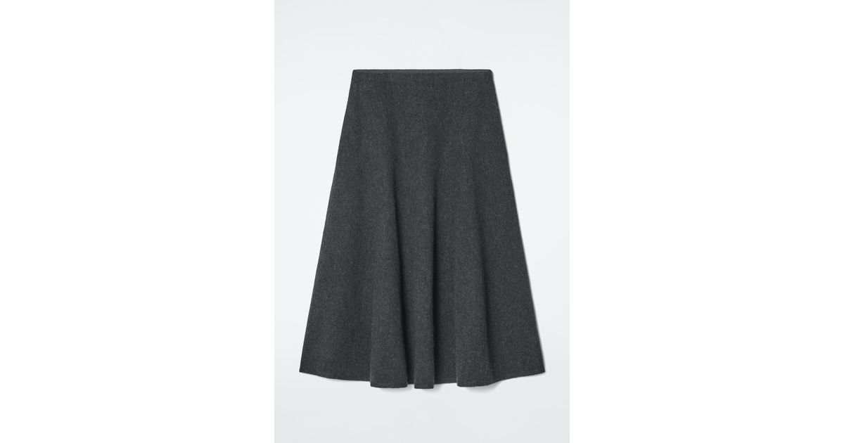 Textured Boiled Wool Mini Skirt