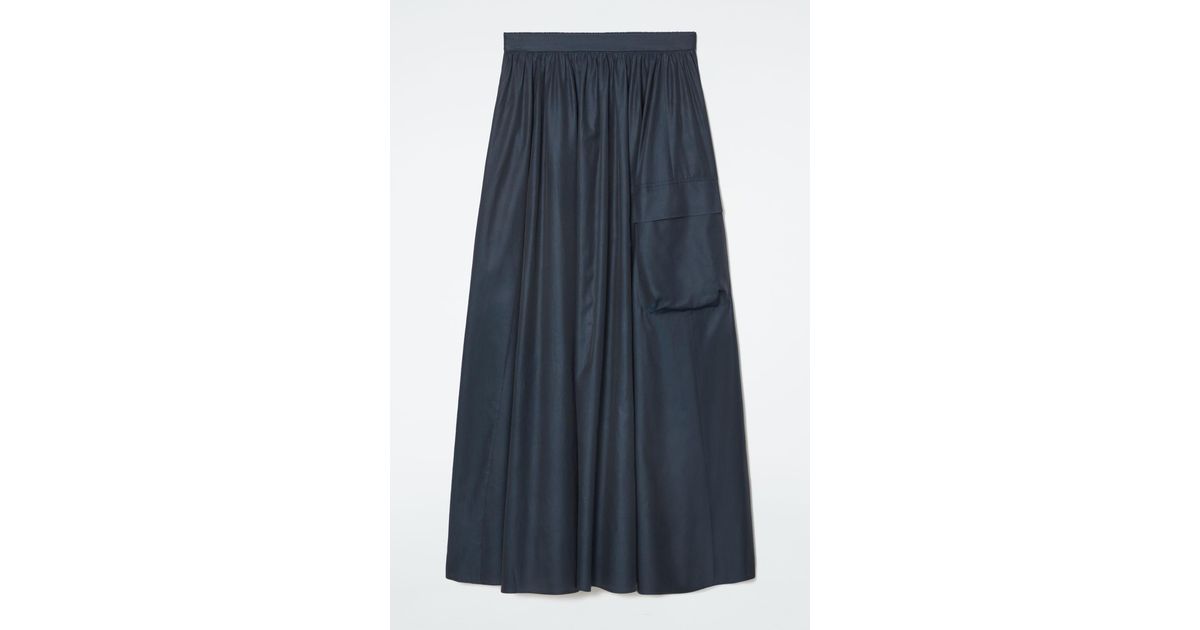 COS Utility A-line Maxi Skirt in Blue | Lyst