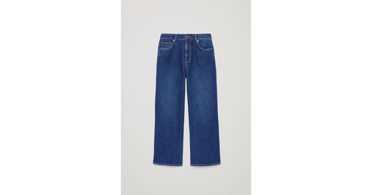 COS Wide Crop Leg Jeans in Blue | Lyst UK
