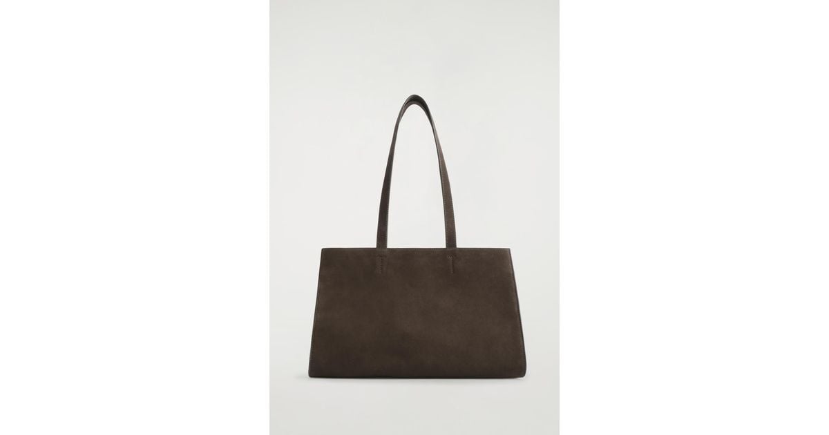 COS Gallery Tote Bag in Brown | Lyst