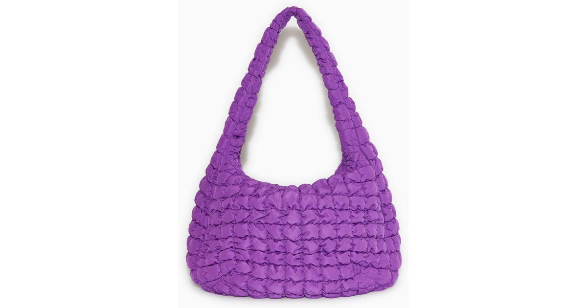 COS Quilted Oversized Shoulder Bag in Purple | Lyst