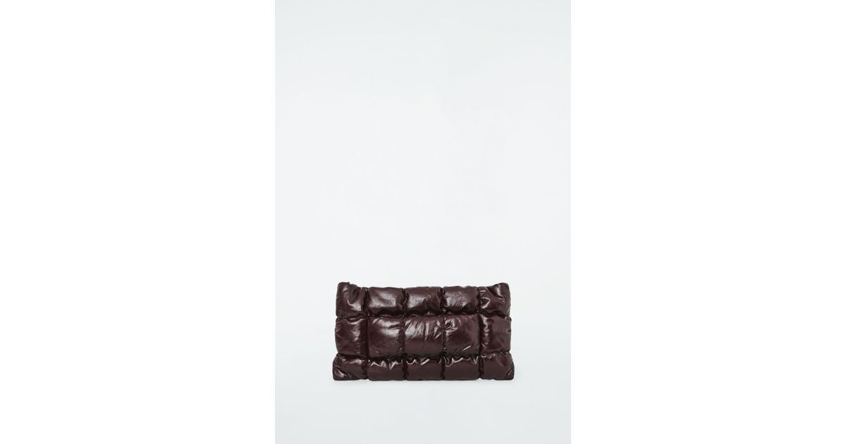 【極希少】COS PILLOW OVERSIZED QUILTED CLUTCH PILLOW OVERSIZED QUILTED CLUTCH BAG - LEATHER - BLACK | COS