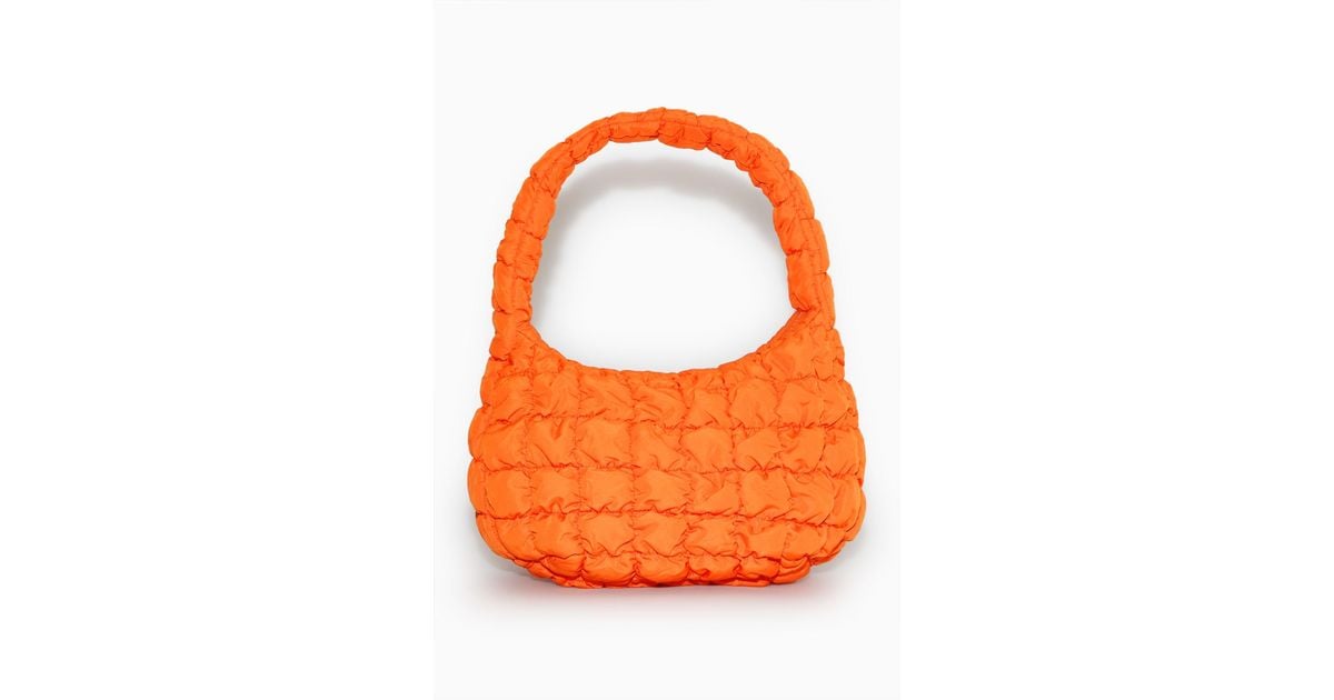 COS Quilted Mini Bag in Orange | Lyst