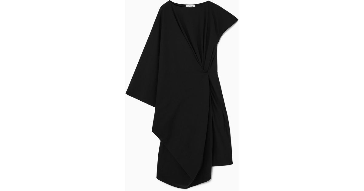 cos black asymmetric dress Enchanting Flow Customised Asymmetric Layer Dress