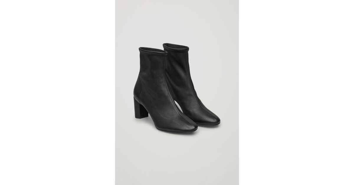 COS Stretch-leather Ankle Boots in | Lyst