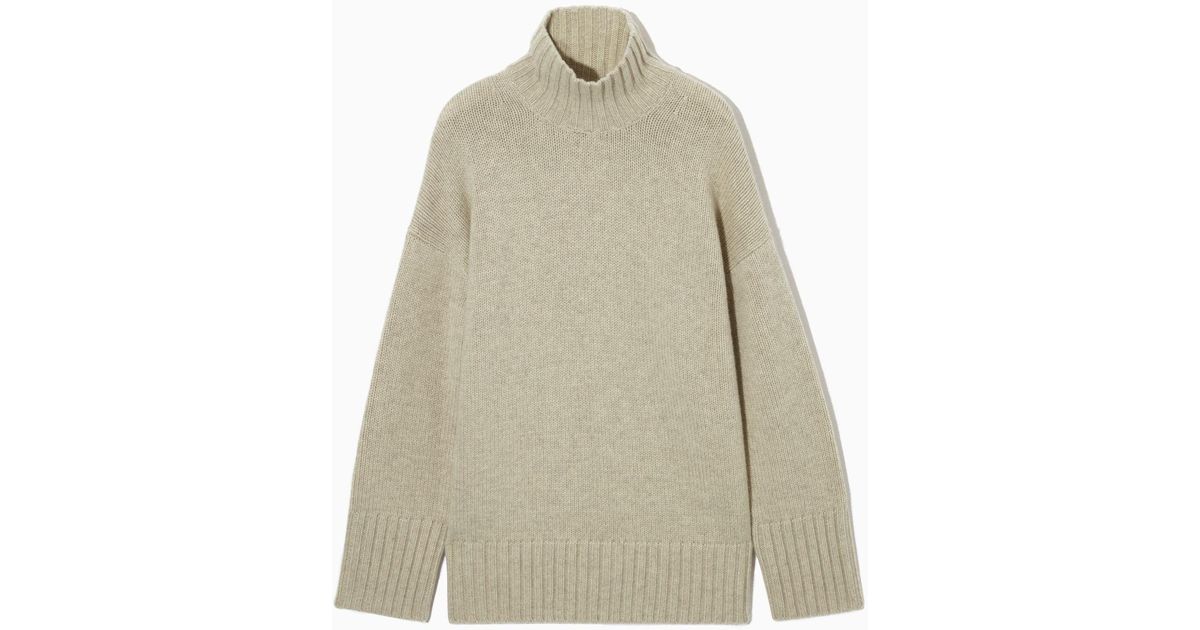COS Funnel-neck Pure Cashmere Jumper in 