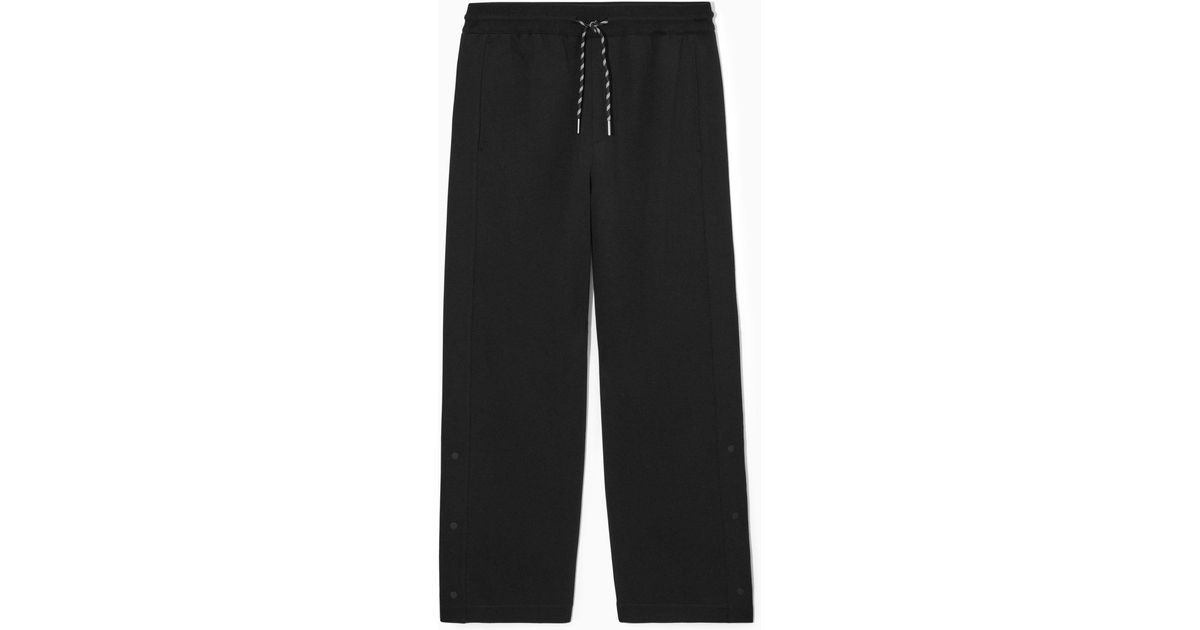 COS Black Relaxed Scuba JOGGERS for men