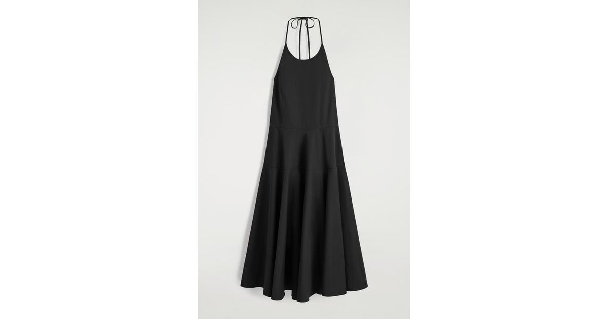 COS Pima Cotton Halterneck Dress in Black | Lyst COS Pima Cotton Halterneck Dress in Black | Lyst