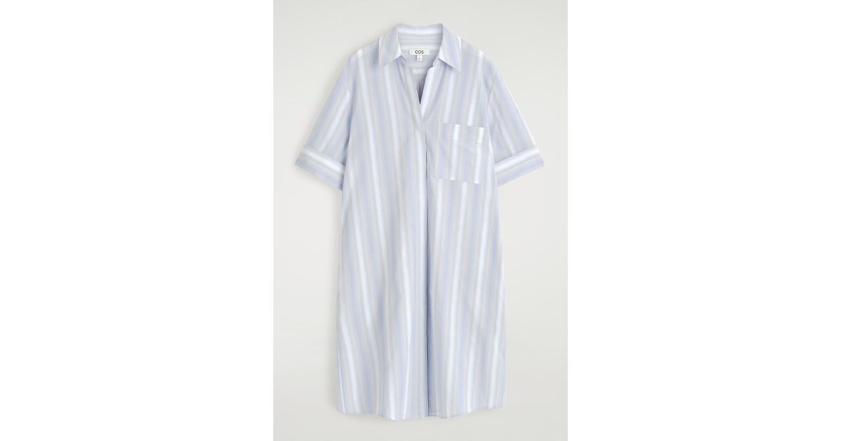 princess polly baby blue dress Cos Striped Jersey Dress Easy wearing, midi length