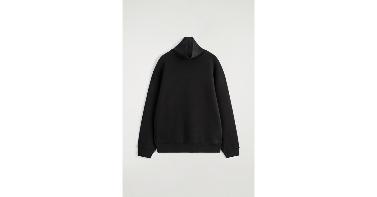 COS Scuba Mock-Neck Sweatshirt in Black for Men | Lyst UK