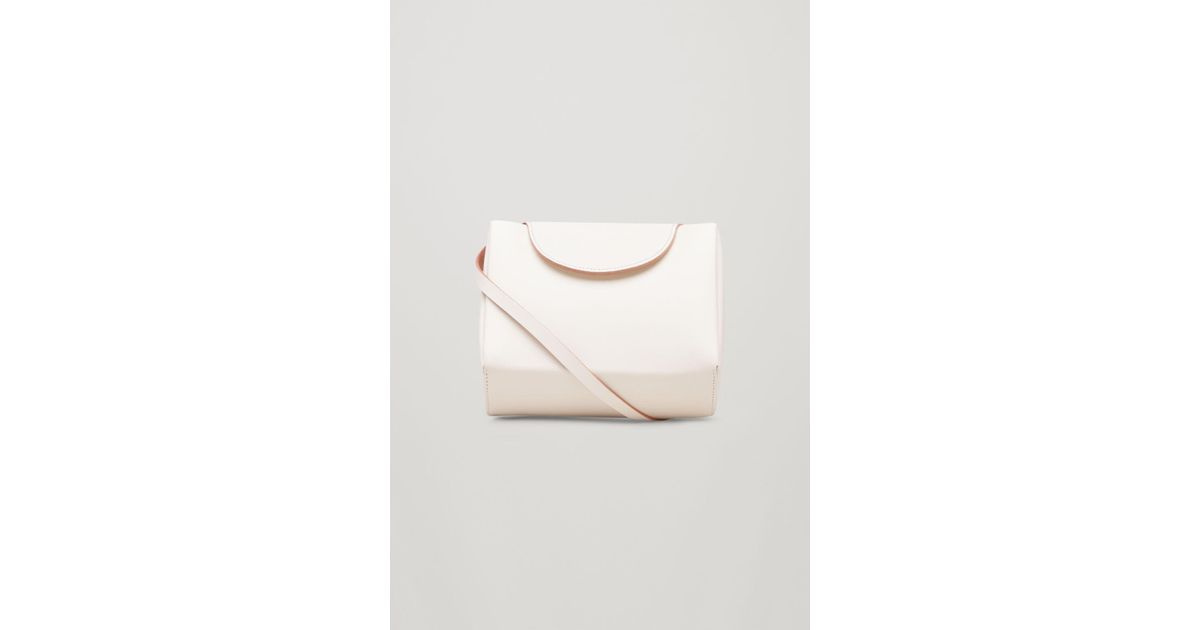 cos structured leather shoulder bag