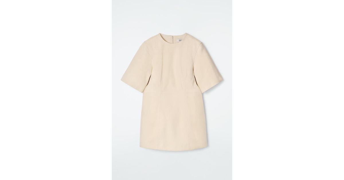cos flared mini t-shirt dress COS Women's Flared Mini Shirt Dress in Blue | Cotton