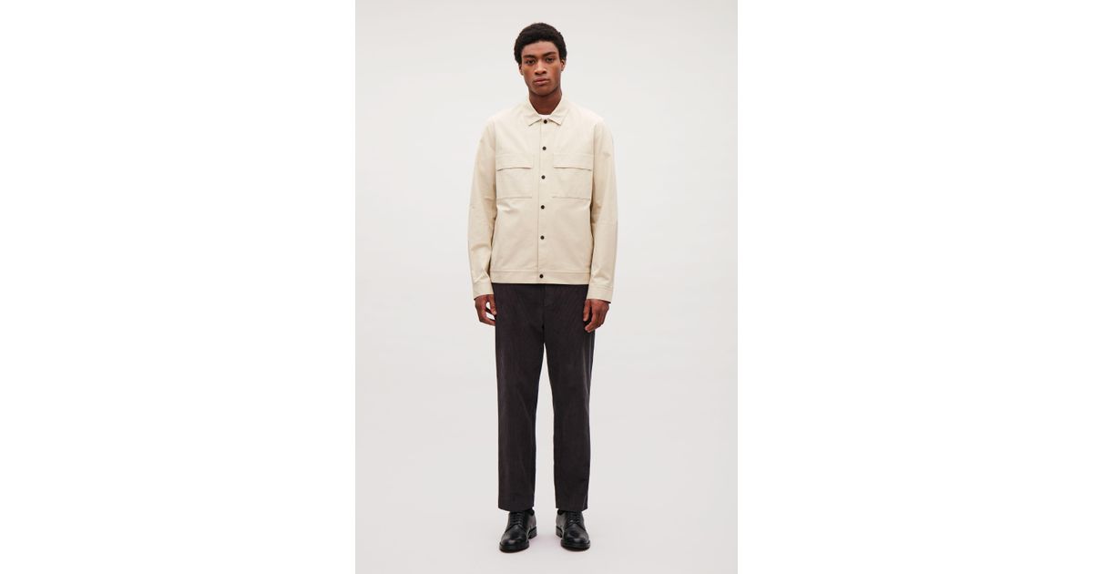 COS Cotton Shirt Jacket With Pockets in 