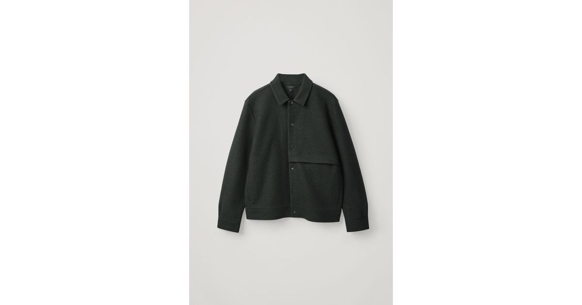 green boiled wool jacket