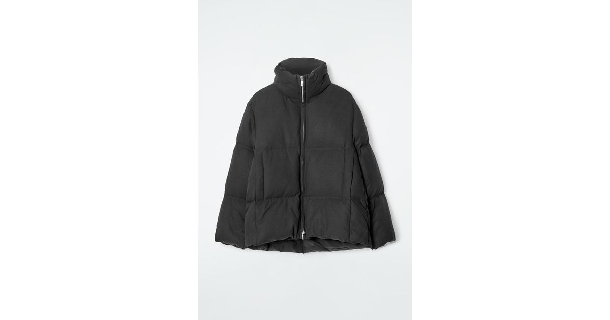 【COS】◆OVERSIZED HOODED JACKET - BLACK◆1245823001◆ weekday-hooded-recycled-down-