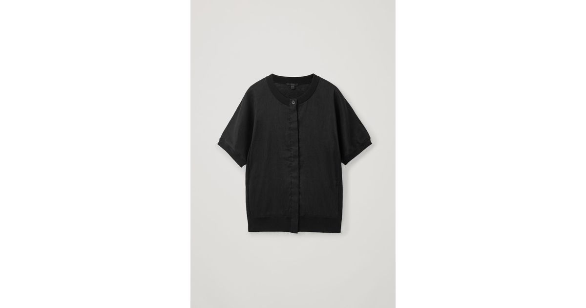 cos short sleeve cardigan