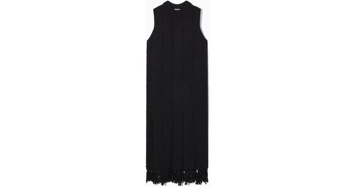 cos tailored wool a line dress Cicinia Knee Length V-Neck Chiffon Bridesmaid Dresses, Black