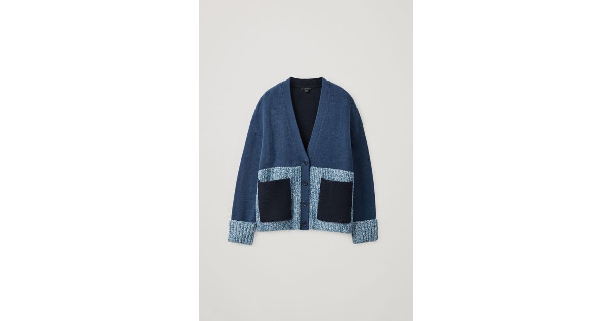 cos blue cardigan