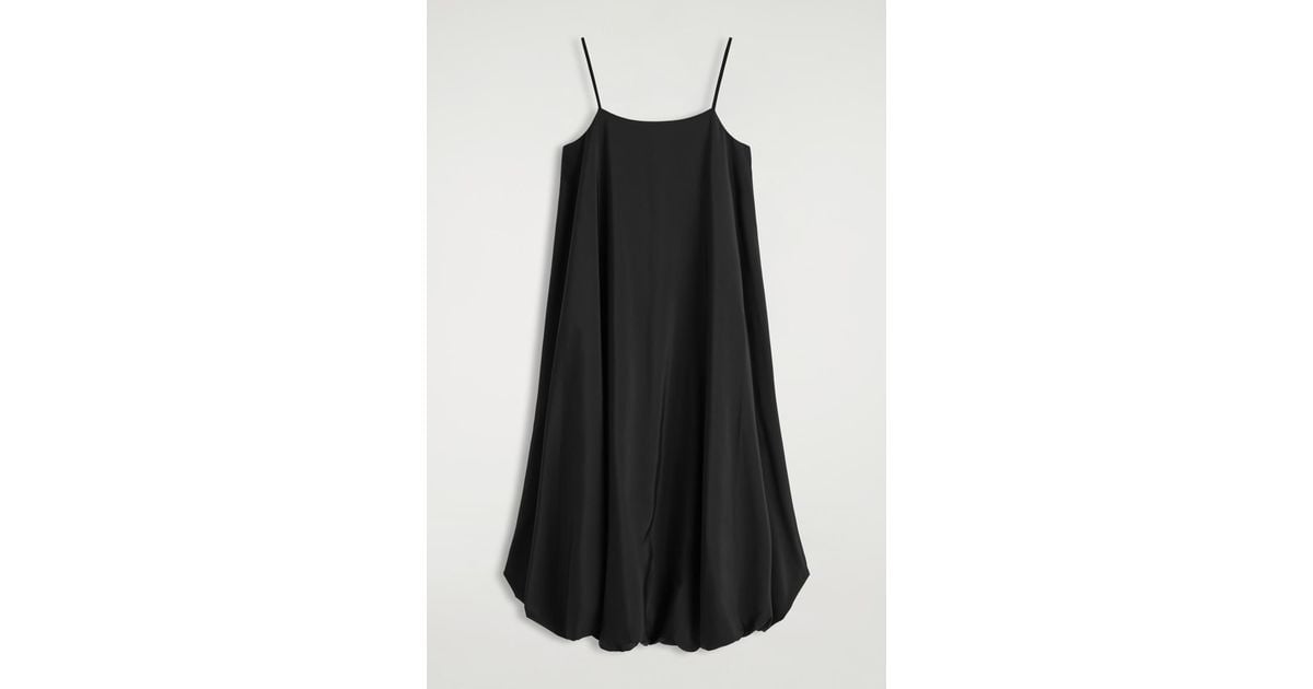 cos sleeveless bubble hem midi dress COS Bubble-Hem Midi Dress in Black
