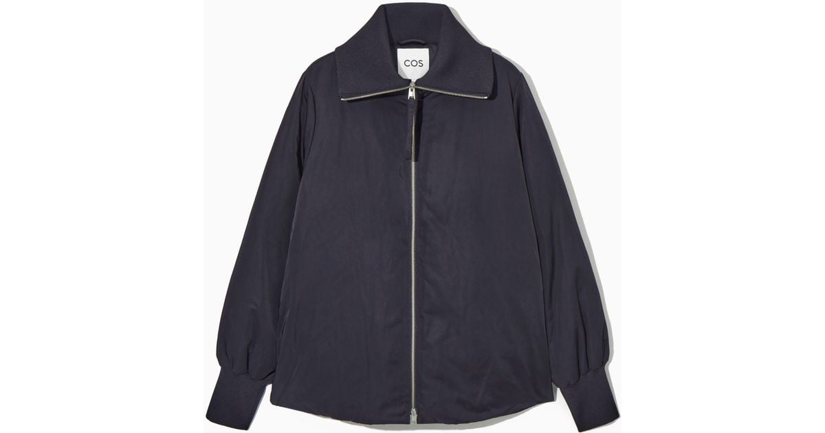 COS Ribbed-collar Puffer Jacket in Blue | Lyst UK COS Ribbed-collar Puffer Jacket in Blue | Lyst UK