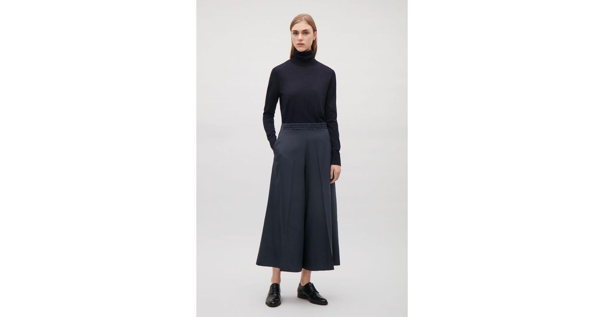 COS Wool Culotte With Elastic Waist in 