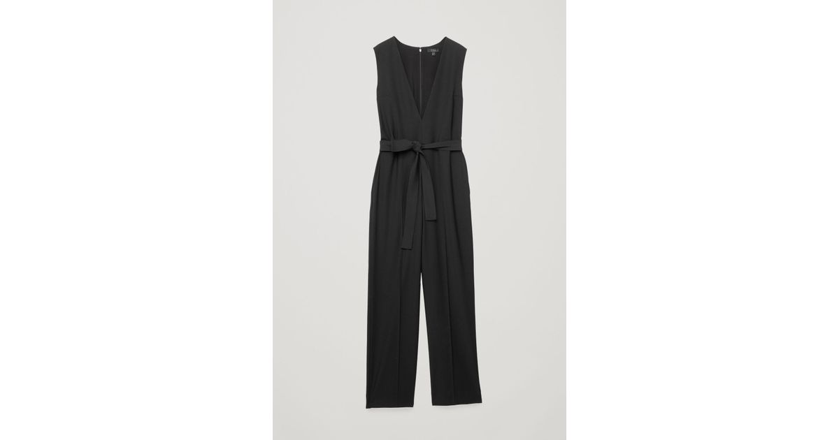 cos black jumpsuit
