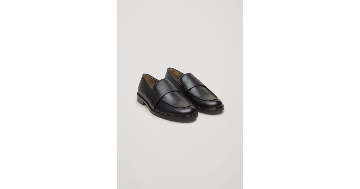 COS Leather Penny Loafers in Black for Men | Lyst
