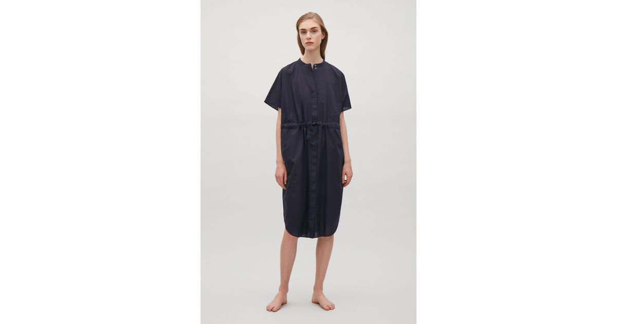 cos navy shirt dress