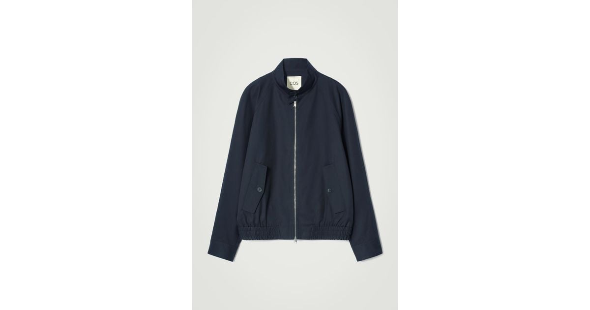 COS Water-Repellent Harrington Jacket in Blue for Men | Lyst