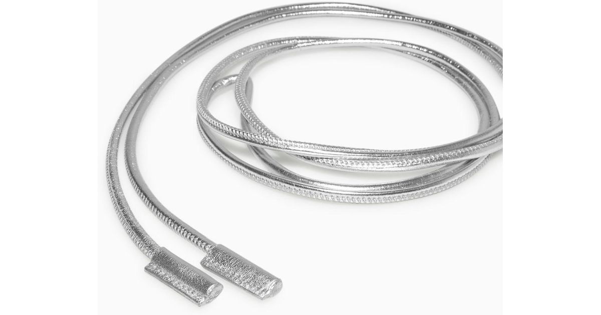 COS Leather Rope Belt in White Lyst